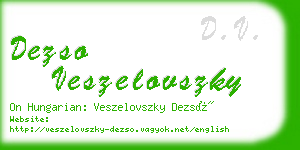 dezso veszelovszky business card